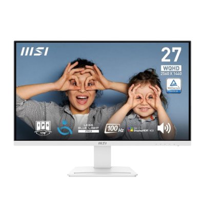 MSI Pro MP273QW E2 27-Inch Sleek White Monitor for Professional Work