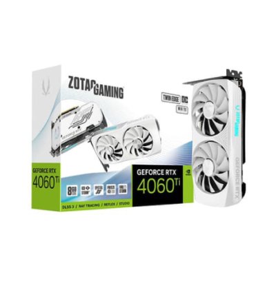 Zotac RTX White 4060 Ti Twin Edge OC Edition 8GB Graphics Card