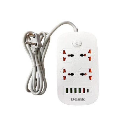 D-Link DPA-F451 Power Strip with 4AC, 5USB and 1C Port - White