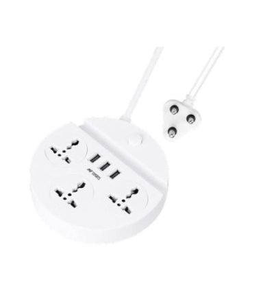 Ant Esports PS330 Power Strip with USB Ports (White)