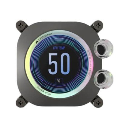 CORSAIR iCUE XC7 RGB ELITE LCD CPU Water Block (1700/AM5) – Stealth Gray