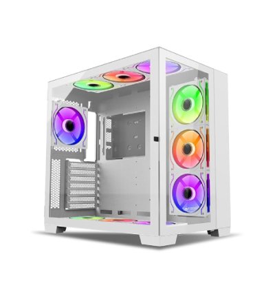 Ant Esports White ATX Crystal XL Mid Tower Case