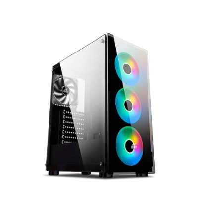 Ant Esports Black ATX ICE-311GT RGB Mid Tower Cabinet (Black)