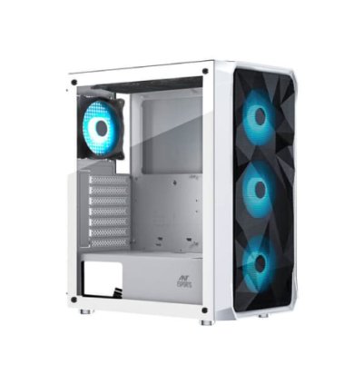 Ant Esports Ice-112 White Auto Rgb Atx Mid Tower Cabinet White