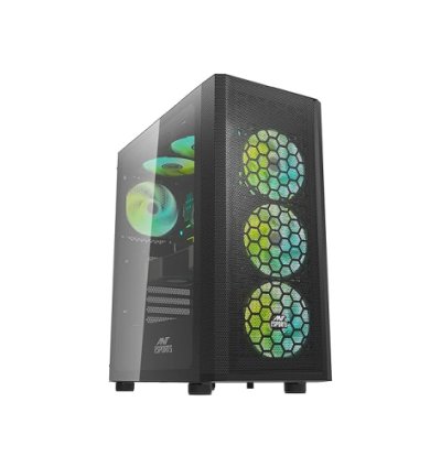 Ant Esports (ATX) Black 250 Air Auto RGB Mid Tower Case