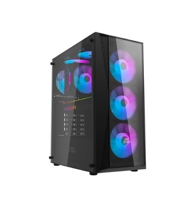 Ant Esports Black (ATX) 220 Air Auto RGB  Mid Tower Case