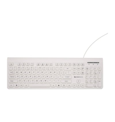 ZEBRONICS K51 (ZEB KKB2) Wired USB Standard Multi-device Keyboard Compatible with Desktop, Laptop, Mac 105 Keys, Rupee Key, 12 Multimedia Keys, Slim Design, Plug & Play (White)