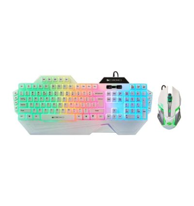ZEBRONICS Zeb-Optimus (Zeb-KMC 2) Wired USB Standard Gaming Keyboard Compatible with Desktop, Laptop, Mac (White)