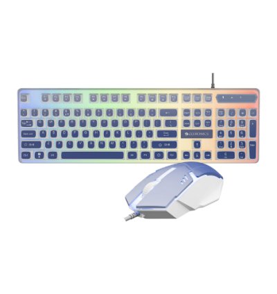 ZEBRONICS ZEB-KKB 4(Zeb-War 2) White+Blue Wired USB Standard Gaming Keyboard Compatible with Laptop, Desktop (White&Blue)