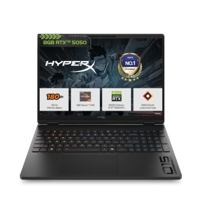 HP HyperX OMEN 15, AMD Ryzen 7 260, 8GB-RTX 5050, 24GB DDR5 AI Gaming Laptop