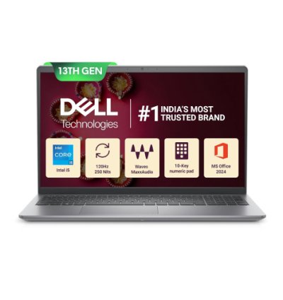 Dell 15 13th Gen Intel Core i5-1334U | 16GB DDR4 RAM | 512GB SSD | 15.6" Anti-Glare FHD (1920x1080) Display | Windows 11 + MS Office '24 | Laptop