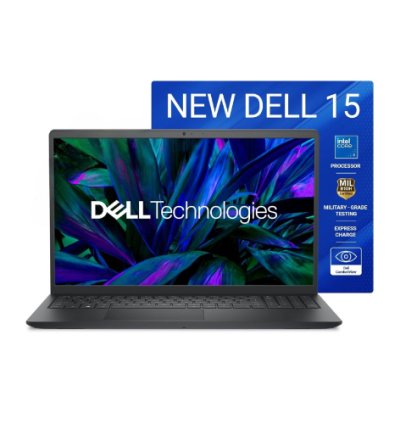 Dell 15 (Previously Inspiron) , 14th Gen Intel Core 3 100U Processor, 8GB DDR4, 512 SSD, 15.6" NT FHD 120Hz IPS AG 250 nit Display, Win 11 + Office , Laptop
