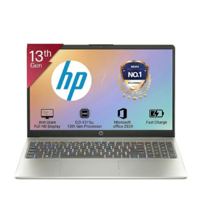 HP 15, Intel Core i3-1315U-13th Gen (8GB DDR4 Ram,512GB SSD) Anti-Glare, Micro-Edge,15.6''/39.6CMs FHD, Win11,M365 Basic(1yr),Office Home24, Laptop