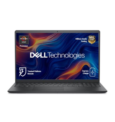 Dell 15, R5-7520U Processor, 8GB LPDDR5 RAM, 512GB SSD, FHD 15.6"/39.62 cm Display, Windows 11, MSO'24, Carbon Black, 1.63kg, Standard Keyboard, 15 Month McAfee, Thin & Light Laptop