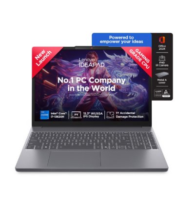 Lenovo IdeaPad Slim 3 13th Gen Core i7-13620H 15.3" (38.8cm) WUXGA IPS Laptop (16GB RAM/1TB SSD/Win 11/Office 2024/Backlit/1Yr ADP Free/Top Metal Cover