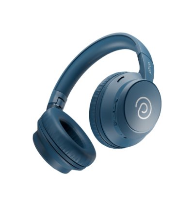 PTron Studio Evo 70hrs Playtime, w/HD Mic, Dual Device Pairing, Low-Latency Game/Movie/Music Modes, Punchy Bass, BT5.3, Voice Assistant & Type-C Fast Charging Wireless Over Ear Headphones