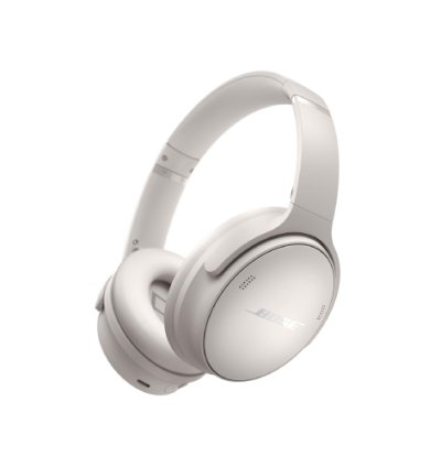 Bose New QuietComfort Wireless Noise Cancelling, Bluetooth Over Ear with Up to 24 Hours of Battery Life - White Headphones