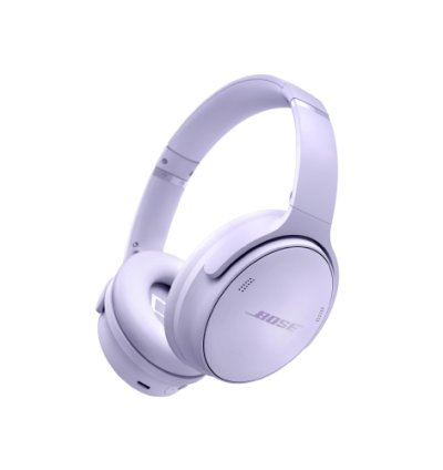 Bose New QuietComfort Wireless Noise Cancelling, Bluetooth Over Ear with Up to 24 Hours of Battery Life, Chilled Lilac, Headphones