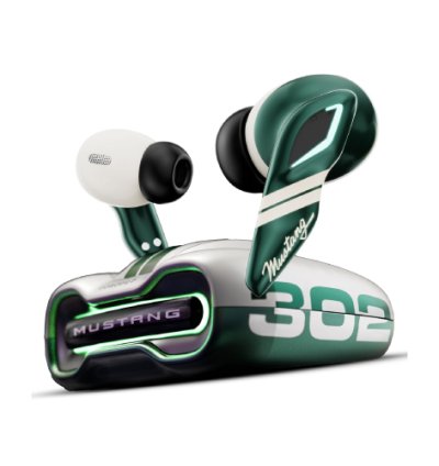 GOBOULT Mustang Torq Wireless in Ear Earbuds with 60H Playtime, App Support, Quad Mic ENC, 45ms Low Latency, 13mm Driver, Breathing LEDs, Made in India (Green) EarBuds